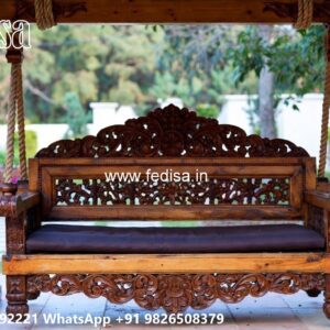 Royal Wood Carving Swing Design for Sophisticated Living Rooms No-5791