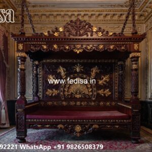 Stylish Wood Carving Swing Design with Traditional Charm No-5794