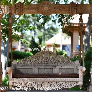 Wood Carving Swing Design with Elegant Decorative Finish No-5798