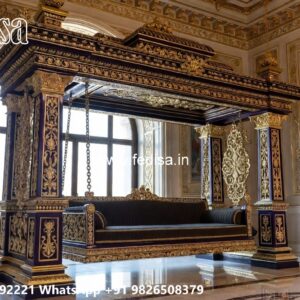 Beautiful Wood Carving Swing Design for Luxury Apartments No-5802