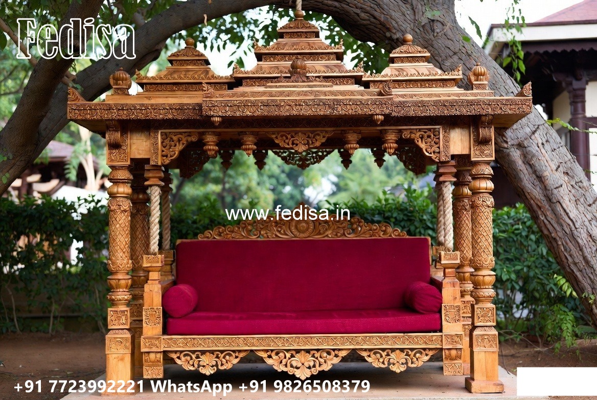 Indoor Wood Carving Swing Design for Comfortable Seating No-5804