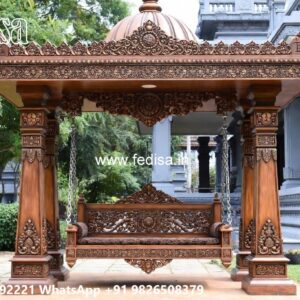 Traditional Wood Carving Swing Design for Indian Homes No-5806