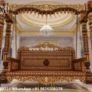 Stylish Wood Carving Swing Design for Modern Interiors No-5809
