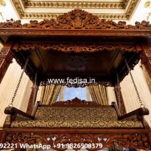 Royal Wood Carving Swing Design for Grand Villa Interiors No-5813