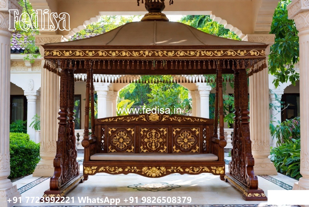 Beautiful Wood Carving Swing Design with Antique Charm No-5814