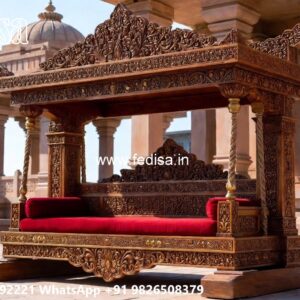 Indoor Wood Carving Swing Design for Elegant Sitting Areas No-5816