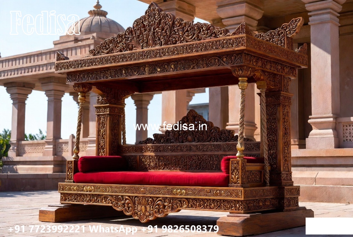 Indoor Wood Carving Swing Design for Elegant Sitting Areas No-5816