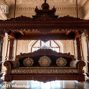 Stylish Wood Carving Swing Design for Heritage Homes No-5819