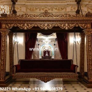 Traditional Wood Carving Swing Design with Elegant Finish No-5821
