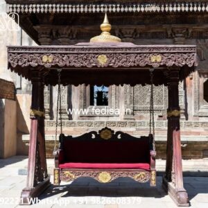 Premium Wood Carving Swing Design with Wooden Elegance No-5831