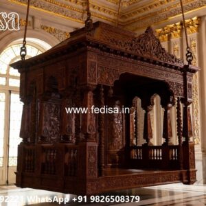 Artistic Wood Carving Swing Design with Antique Appeal No-5832