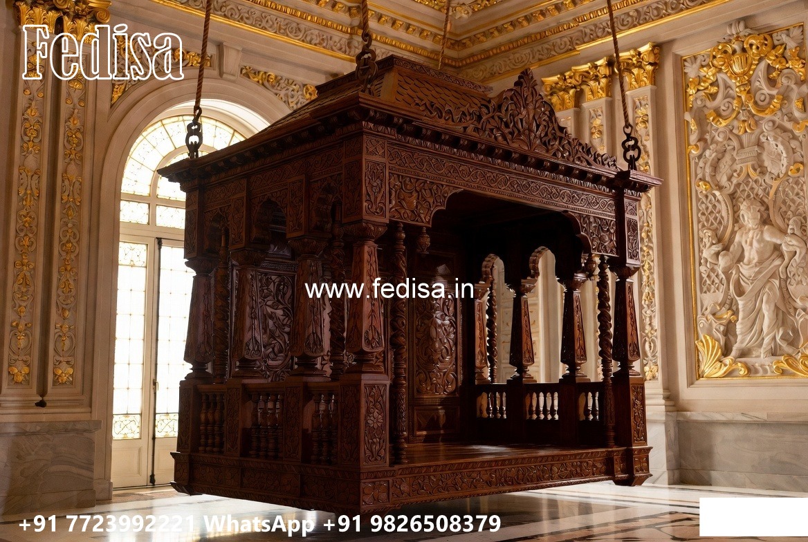Artistic Wood Carving Swing Design with Antique Appeal No-5832