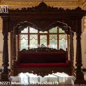Traditional Wood Carving Swing Design with Royal Comfort No-5834