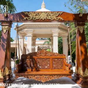 Handcrafted Wood Carving Swing Design with Timeless Style No-5836