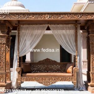 Elegant Wood Carving Swing Design for Heritage Villas No-5838