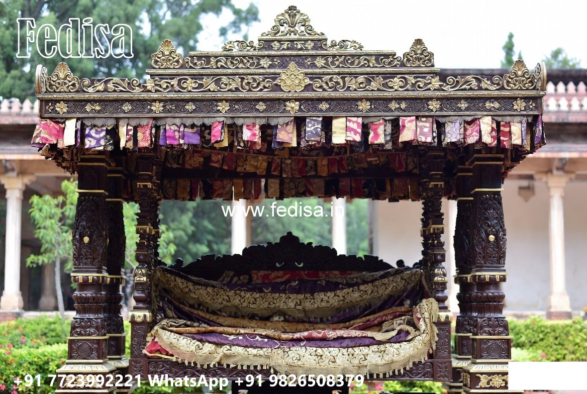 Luxury Wood Carving Swing Design with Rich Craftsmanship No-5841