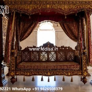Indoor Wood Carving Swing Design for Relaxing Luxury Spaces No-5843