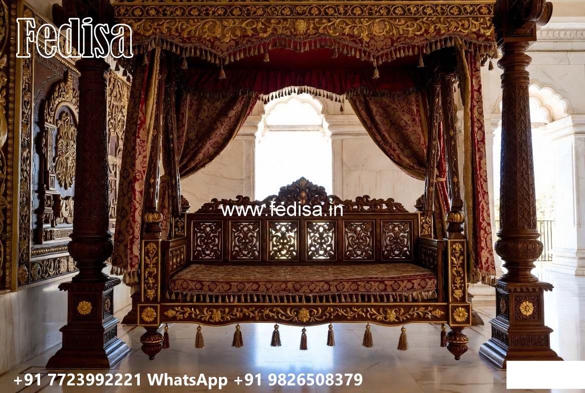 Indoor Wood Carving Swing Design for Relaxing Luxury Spaces No-5843