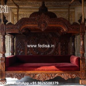 Royal Wood Carving Swing Design with Palace Inspired Carving No-5847