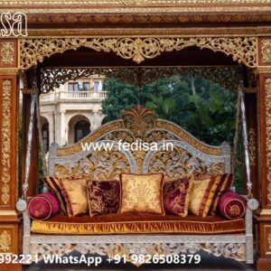 Decorative Wood Carving Swing Design with Stylish Beauty No-5848