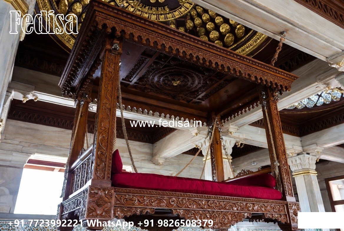 Elegant Wood Carving Swing Design with Vintage Wooden Appeal No-5849