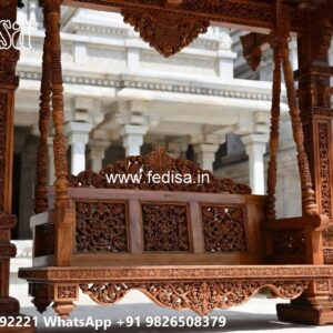 Luxury Wood Carving Swing Design for Sophisticated Home Interiors No-5850