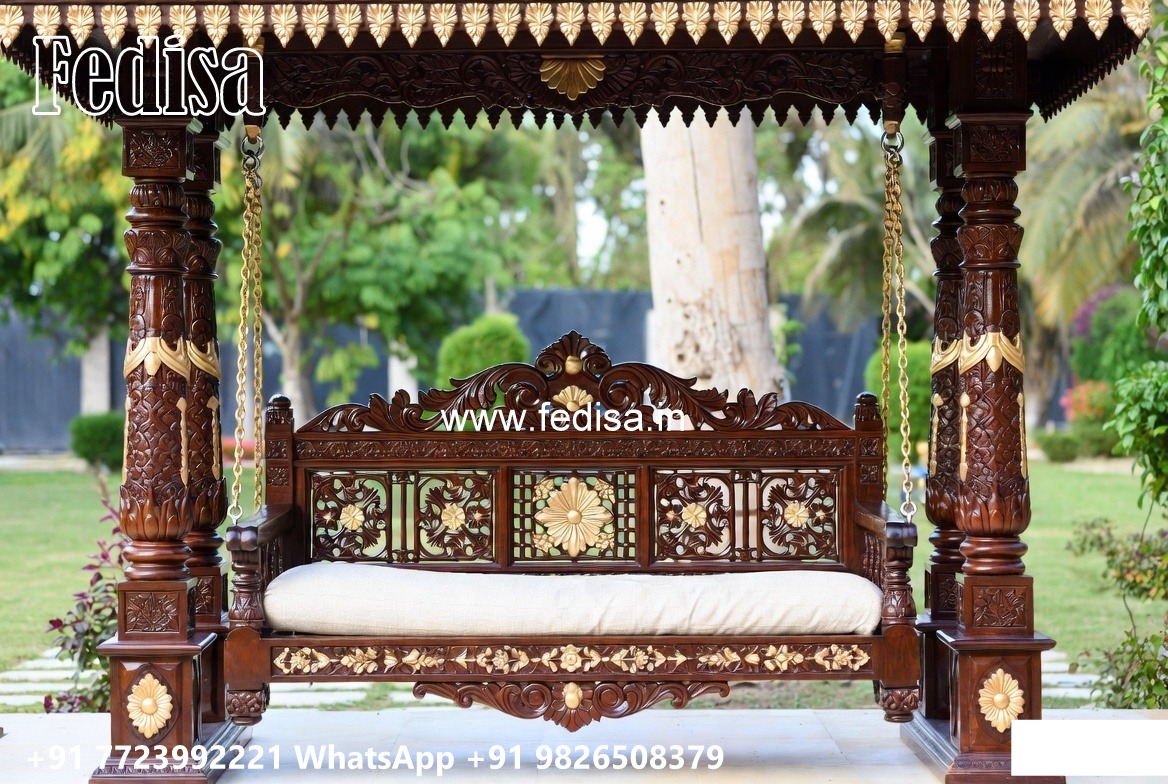 Traditional Wooden Swing Design for Indian Homes No-5853