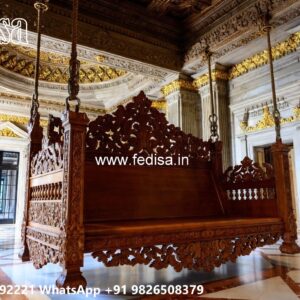 Wooden Swing Design with Elegant Brass Accessories No-5900