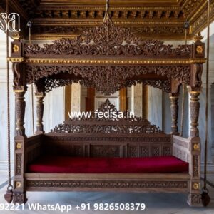 Wooden Swing Design with Comfortable Cushion Seating No-5906