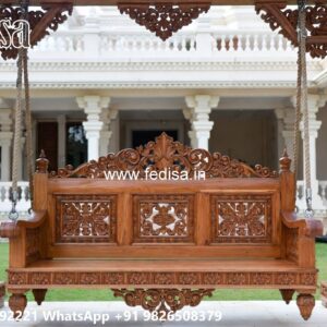 Wooden Swing Design with Vintage Traditional Craft Style No-5912