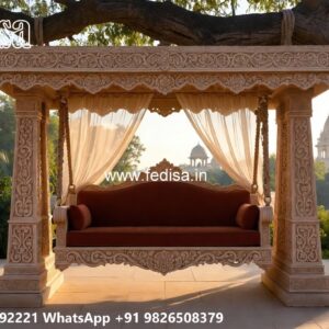 Wooden Swing Design with Classic Wooden Detailing No-5939