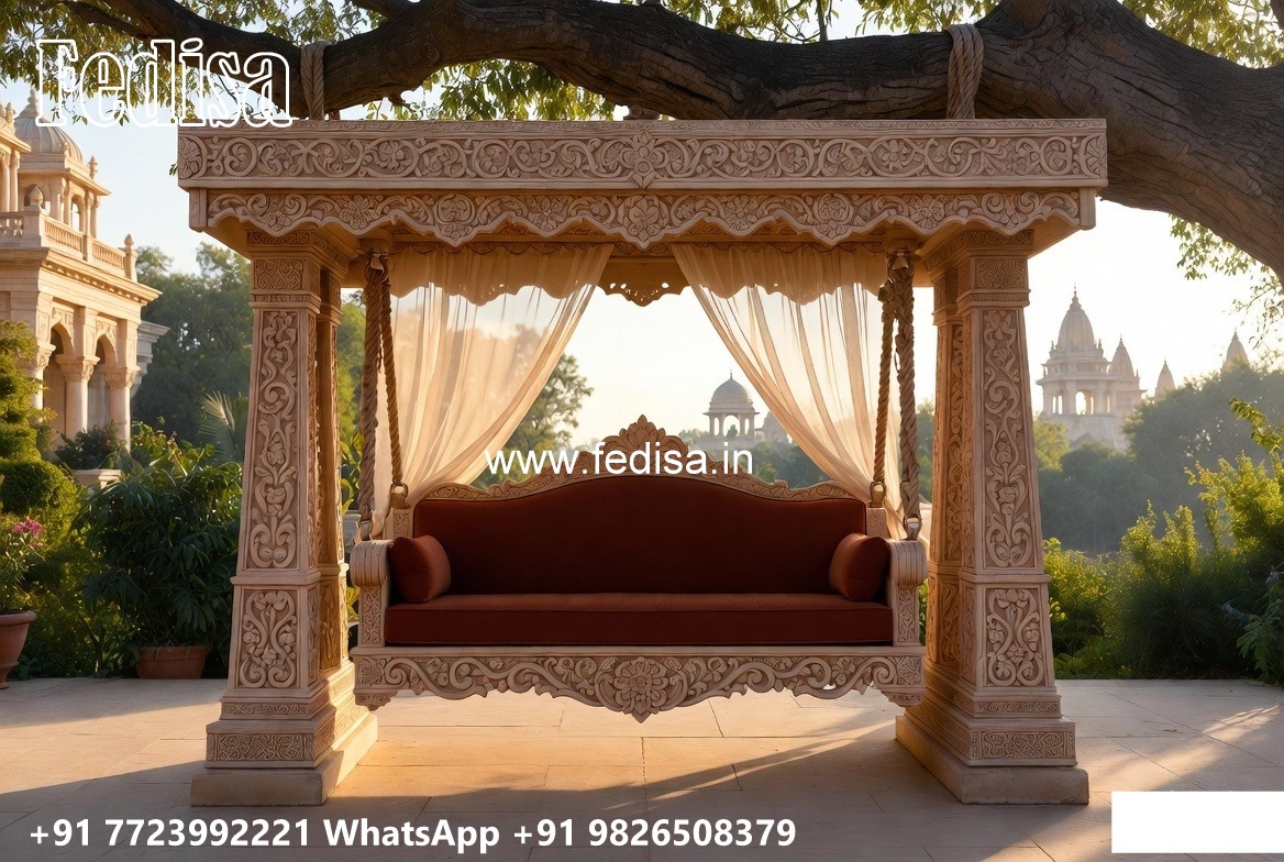 Wooden Swing Design with Classic Wooden Detailing No-5939