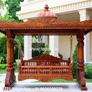 Handcrafted Wooden Swing Design with Royal Elegance No-5941