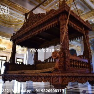 Wooden Swing Design with Traditional Indian Touch No-5942