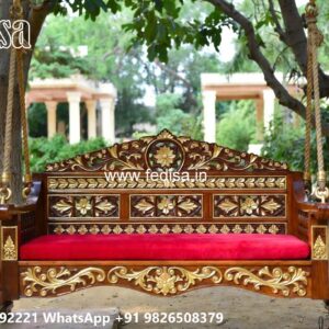 Wooden Swing Design for Elegant Family Sitting Space No-5943