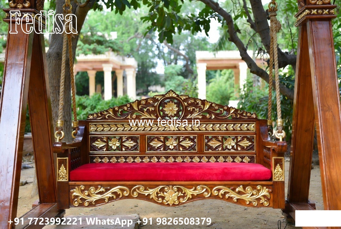 Wooden Swing Design for Elegant Family Sitting Space No-5943