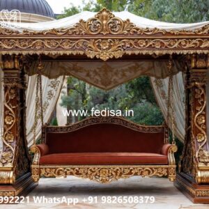 Elegant Classic Swing Design with Wooden Carving Style No-6053