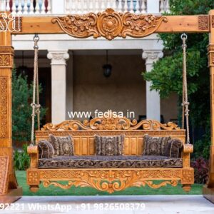 Elegant Classic Swing Design with Decorative Carvings No-6070
