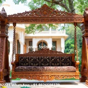 Handcrafted Royal Swing Design with Floral Carving Details No-6160