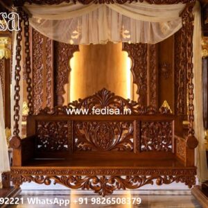 Traditional Wood Carving Swing Design with Royal Style No-6203