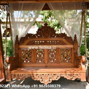 Premium Wood Carving Swing Design for Heritage Homes No-6206
