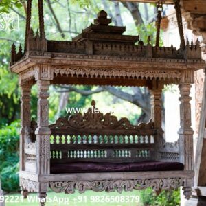 Royal Wood Carving Swing Design with Antique Finish No-6208