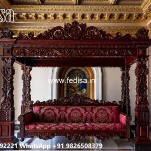Artistic Wood Carving Swing Design for Elegant Interiors No-6217