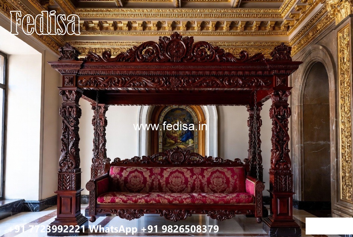 Artistic Wood Carving Swing Design for Elegant Interiors No-6217