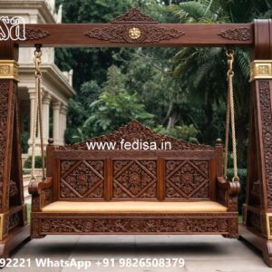 Royal Wood Carving Swing Design for Luxury Interior Styling No-6230