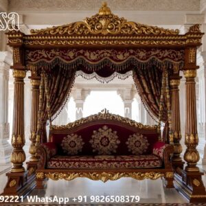 Beautiful Wood Carving Swing Design with Vintage Appeal No-6231