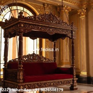 Luxury Wood Carving Swing Design with Decorative Chains No-6235