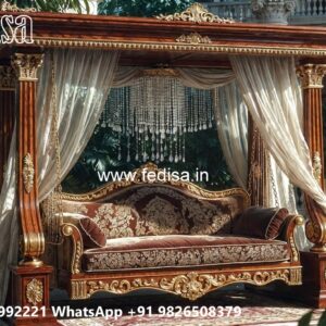 Wood Carving Swing Design with Antique Wooden Texture No-6240