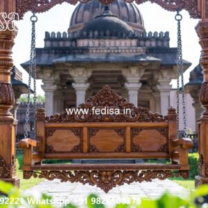 Vintage Wood Carving Swing Design with Decorative Beauty No-6246