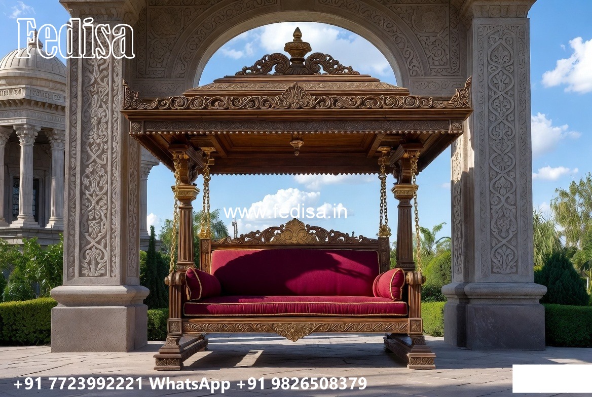 Luxury Wood Carving Swing Design for Relaxing Indoor Spaces No-6249